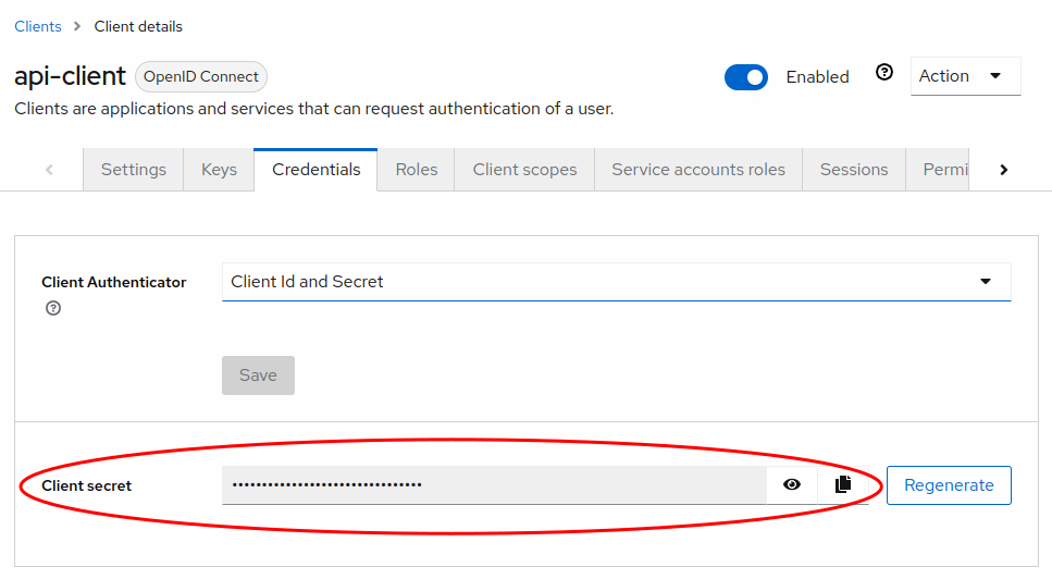 Keycloak Create Service Account Client Secret