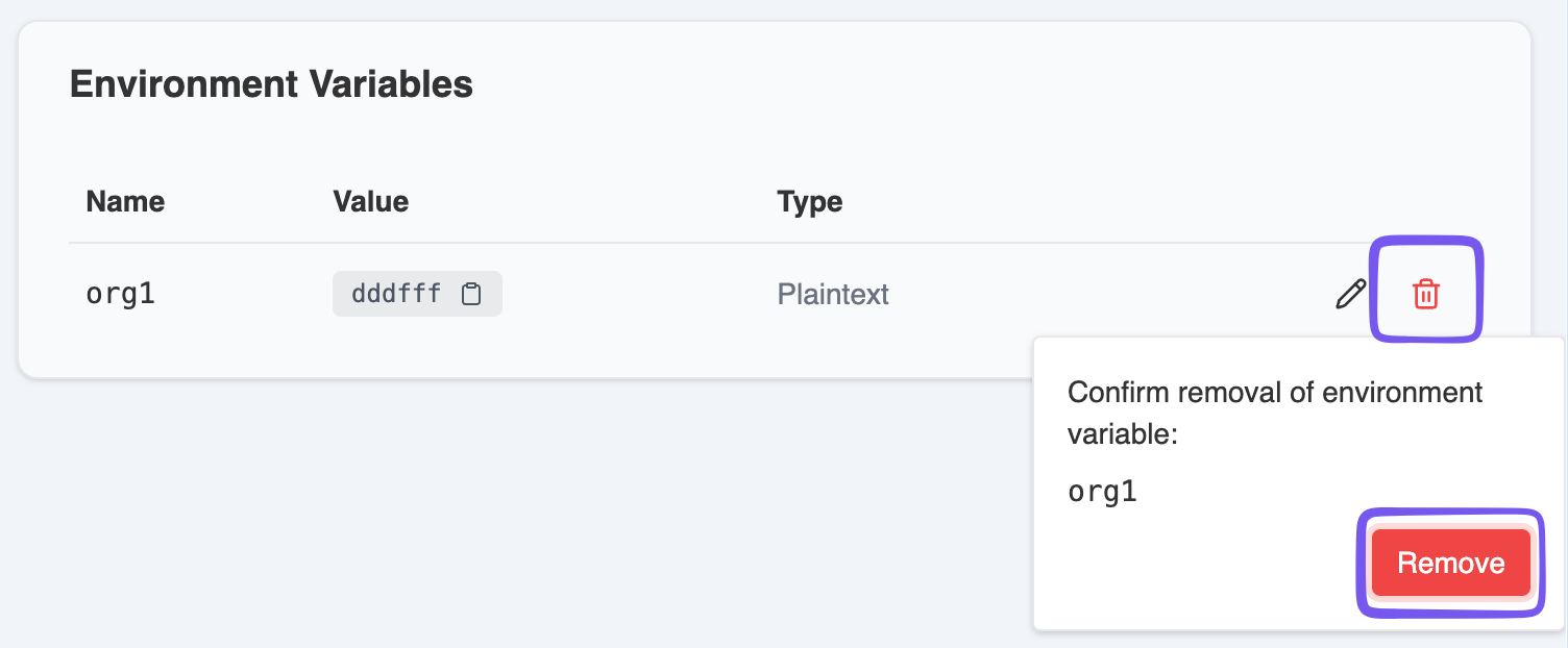 Phase Two Dash - Cluster Remove Environment Variable